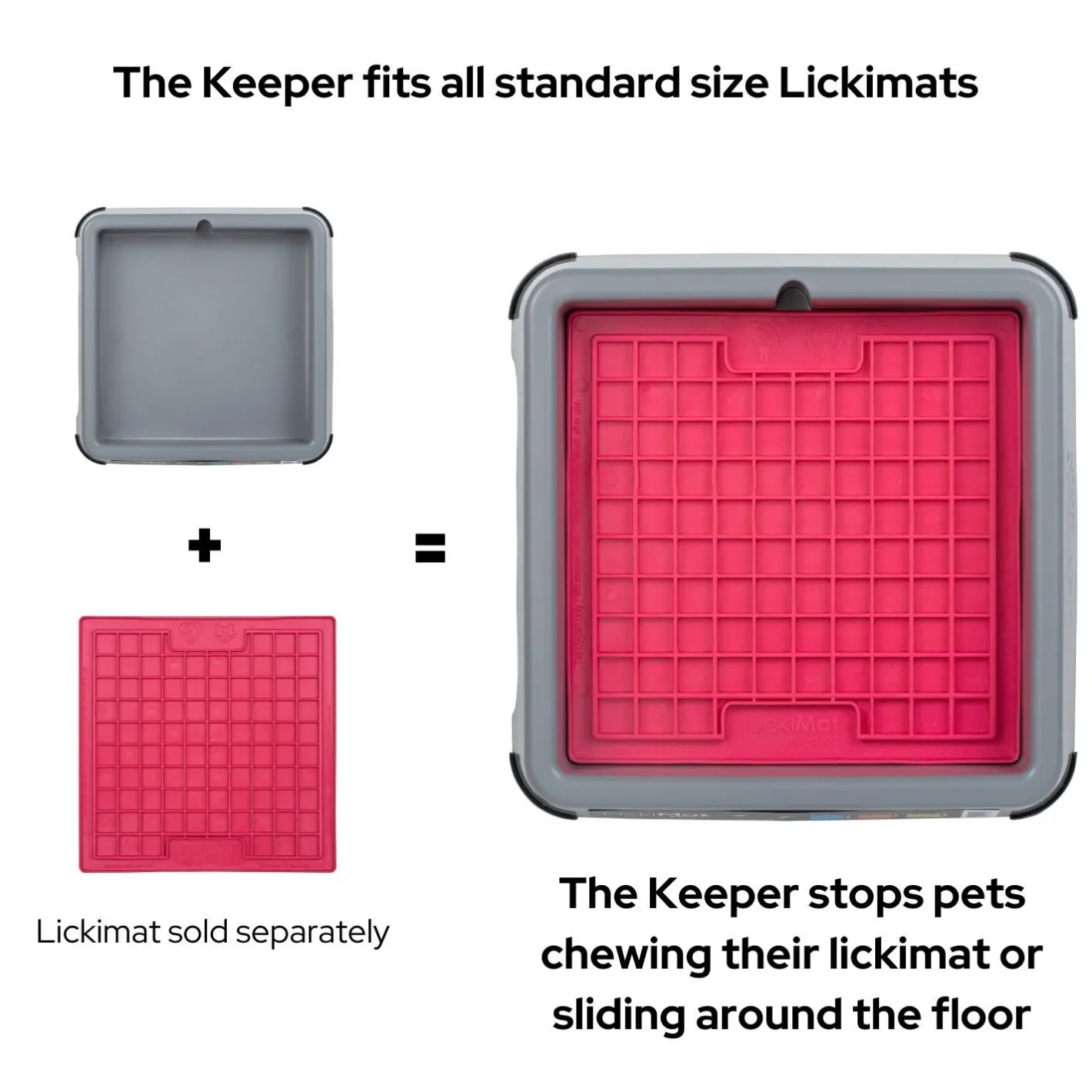 Lickimat Indoor Keeper Slow Dog Bowl Pad Holder for Standard Size s Fashion