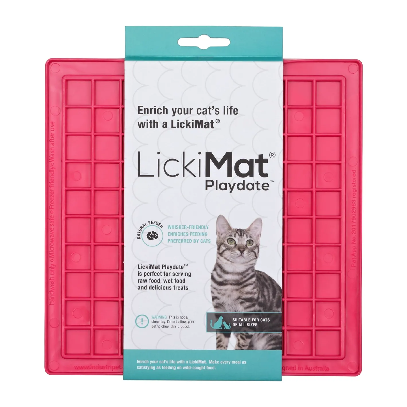Lickimat Playdate Original Slow Food Licking Mat for Cats Discount