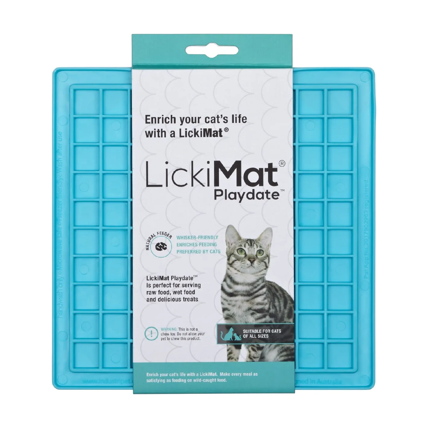 Lickimat Playdate Original Slow Food Licking Mat for Cats Discount