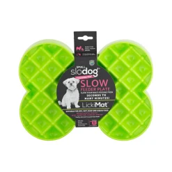 Slodog Lickimat No Gulp Bone-Shaped Slow Food Bowl for Dogs - For Small Dogs +BONUS TREATS Clearance
