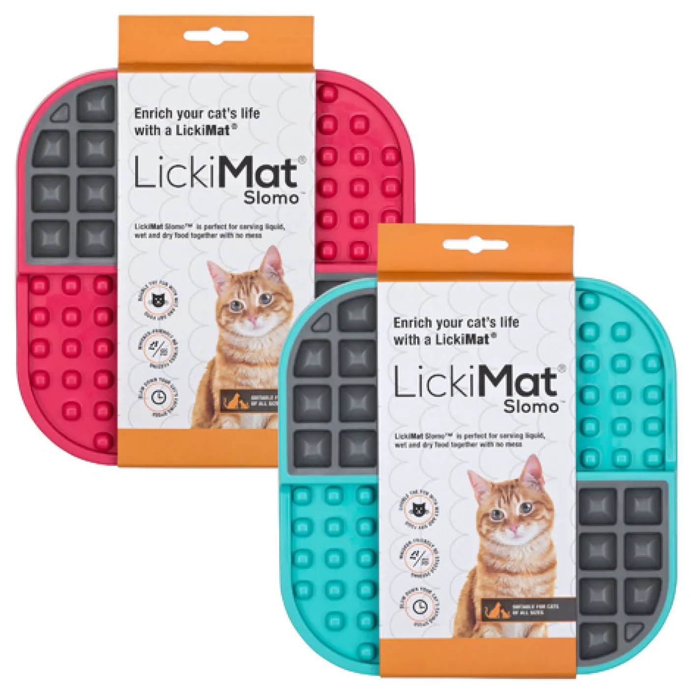 Lickimat Slomo Wet & Dry Double Slow Food Cat Bowl Fashion