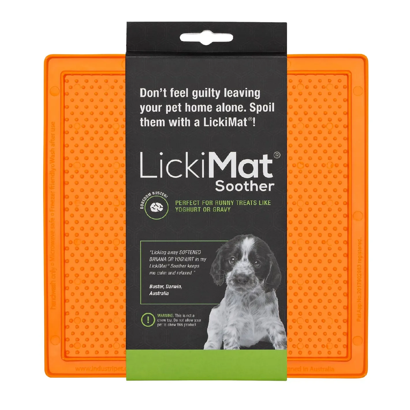 Lickimat Soother Original Slow Food Licking Mat for Cats & Dogs Hot