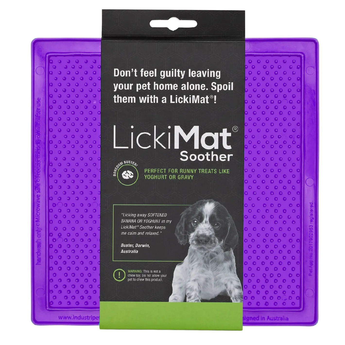 Lickimat Soother Original Slow Food Licking Mat for Cats & Dogs Hot