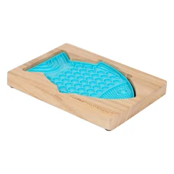 Lickimat  Wooden Eco Slow Feeder Keeper - For Fish Shaped Lick Mats Fashion