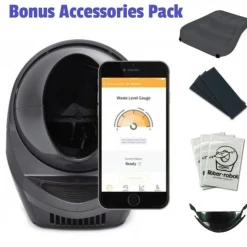 Litter Robot III Connect Automatic Cat Litter System Gunmetal - Essentials Bundle New