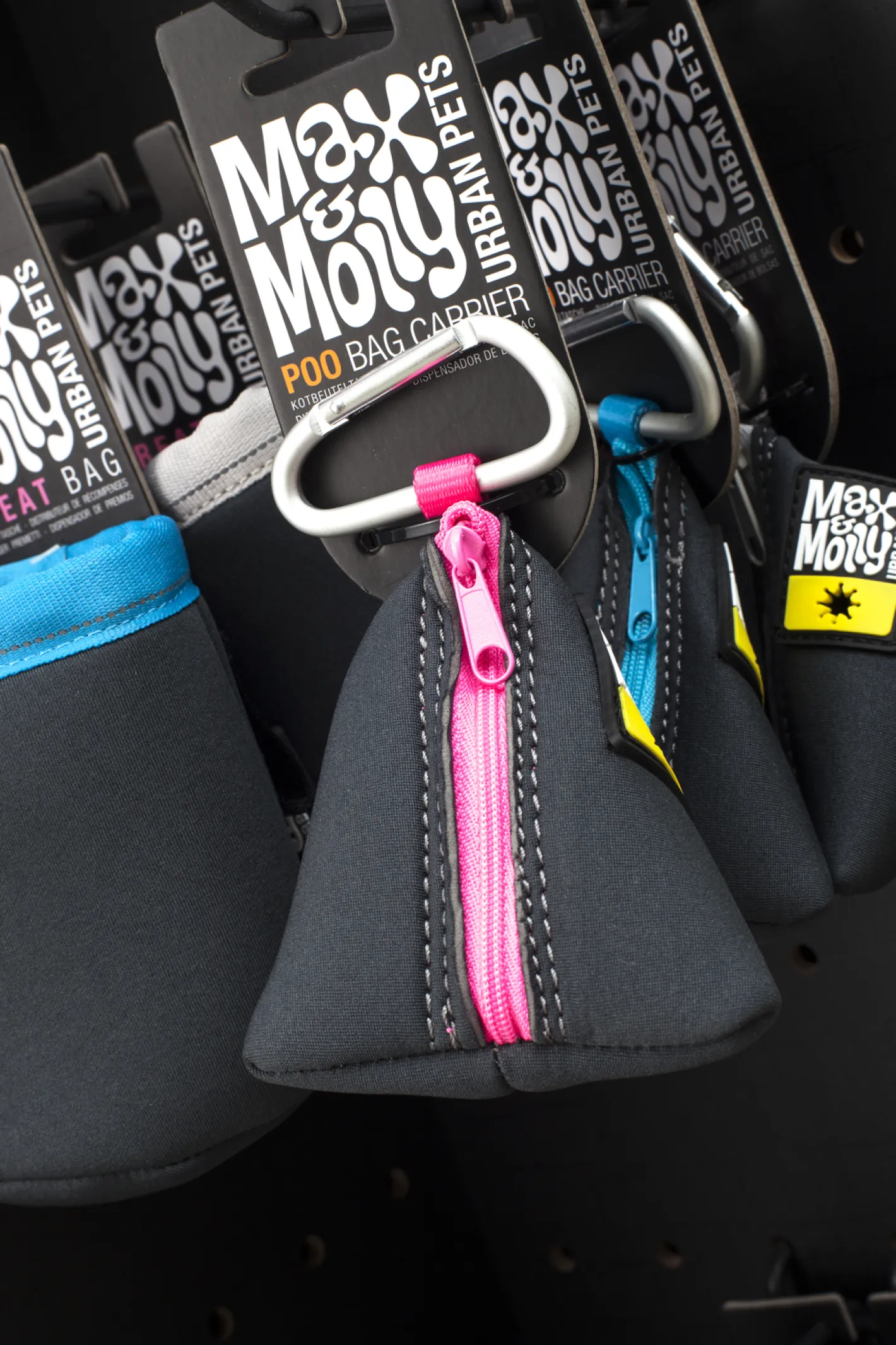 Max & Molly Neoprene Poop Bag Holder Triangle - Pink Outlet