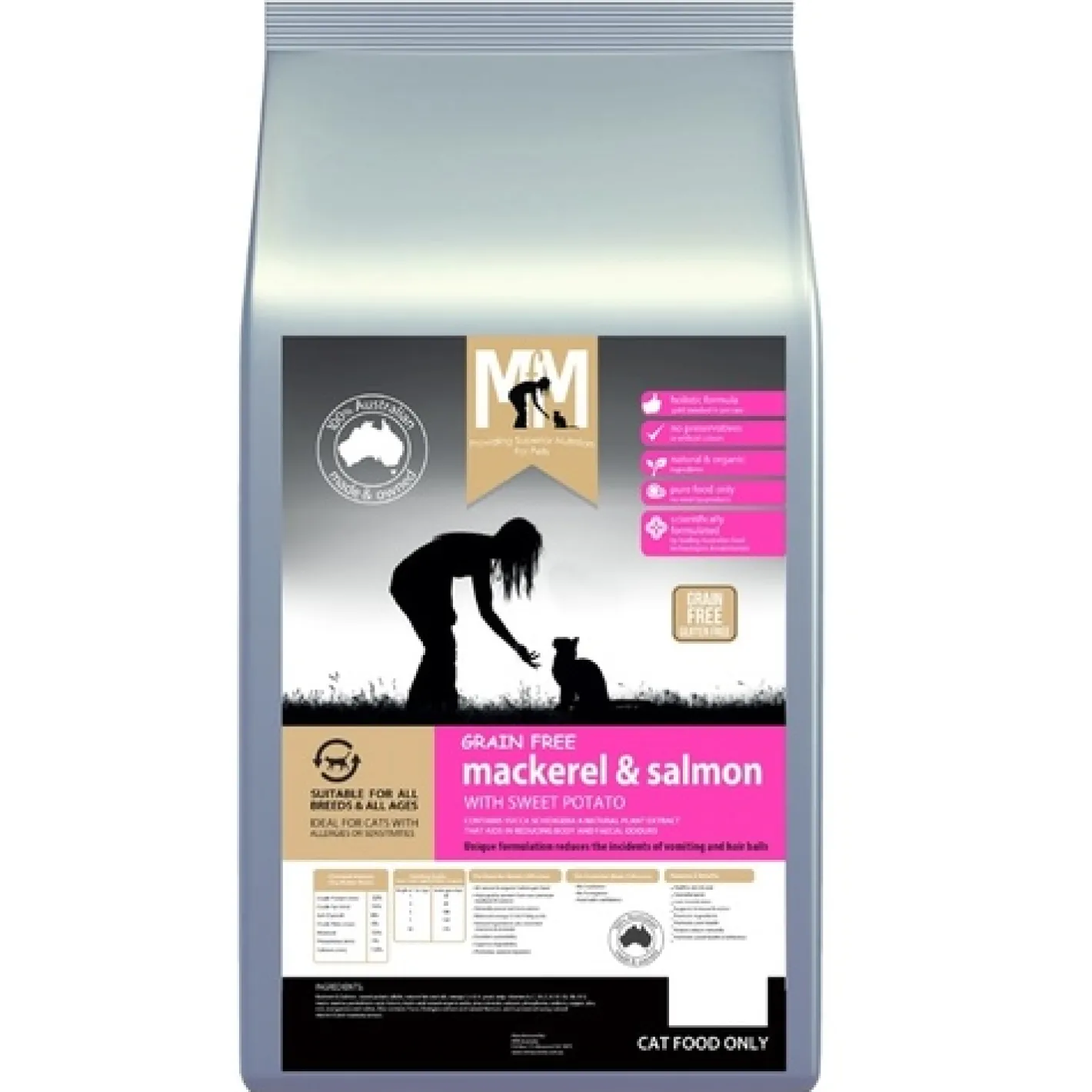 Meals for Mutts Meals for Meows Grain Free Mackerel & Salmon - Dry Cat Food Clearance
