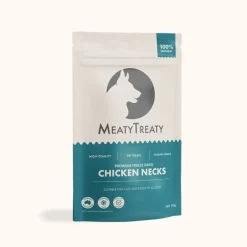 Meaty Treaty Freeze Dried Australian Chicken Necks Cat & Dog Treats 100g Discount