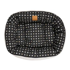 Mog and Bone Mog & Bone 4 Seasons Reversible Dog Bed - Black Metallic Cross Hot