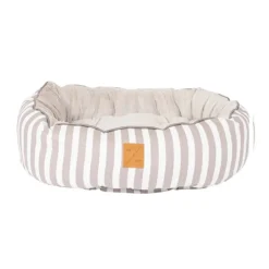 Mog and Bone Mog & Bone 4 Seasons Reversible Dog Bed - Latte Hamptons Stripe Online