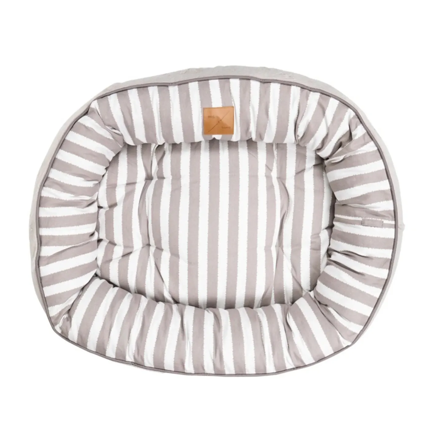 Mog and Bone Mog & Bone 4 Seasons Reversible Dog Bed - Latte Hamptons Stripe Online