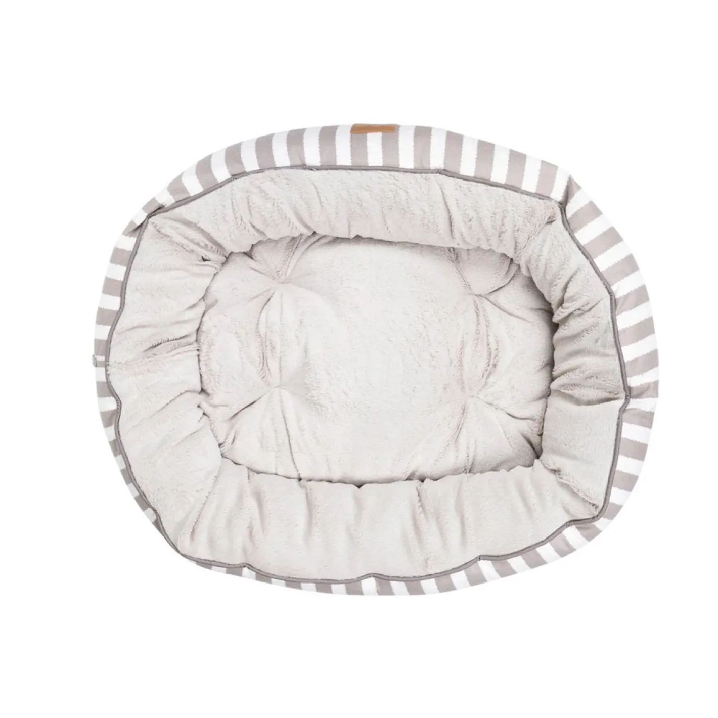 Mog and Bone Mog & Bone 4 Seasons Reversible Dog Bed - Latte Hamptons Stripe Online