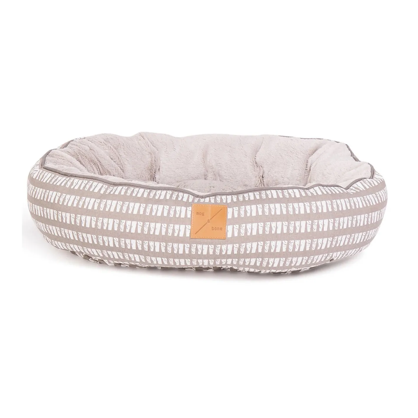 Mog and Bone Mog & Bone 4 Seasons Reversible Dog Bed - Latte Mosaic New
