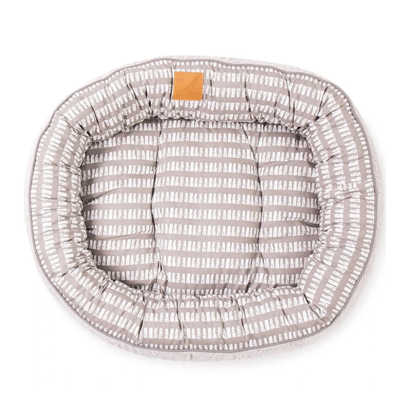 Mog and Bone Mog & Bone 4 Seasons Reversible Dog Bed - Latte Mosaic New