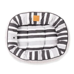 Mog and Bone Mog & Bone 4 Seasons Reversible Dog Bed - Pebble Black Brush Stroke Best
