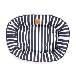 Mog and Bone Mog & Bone 4 Seasons Reversible Dog Bed - Navy Hamptons Stripe Online