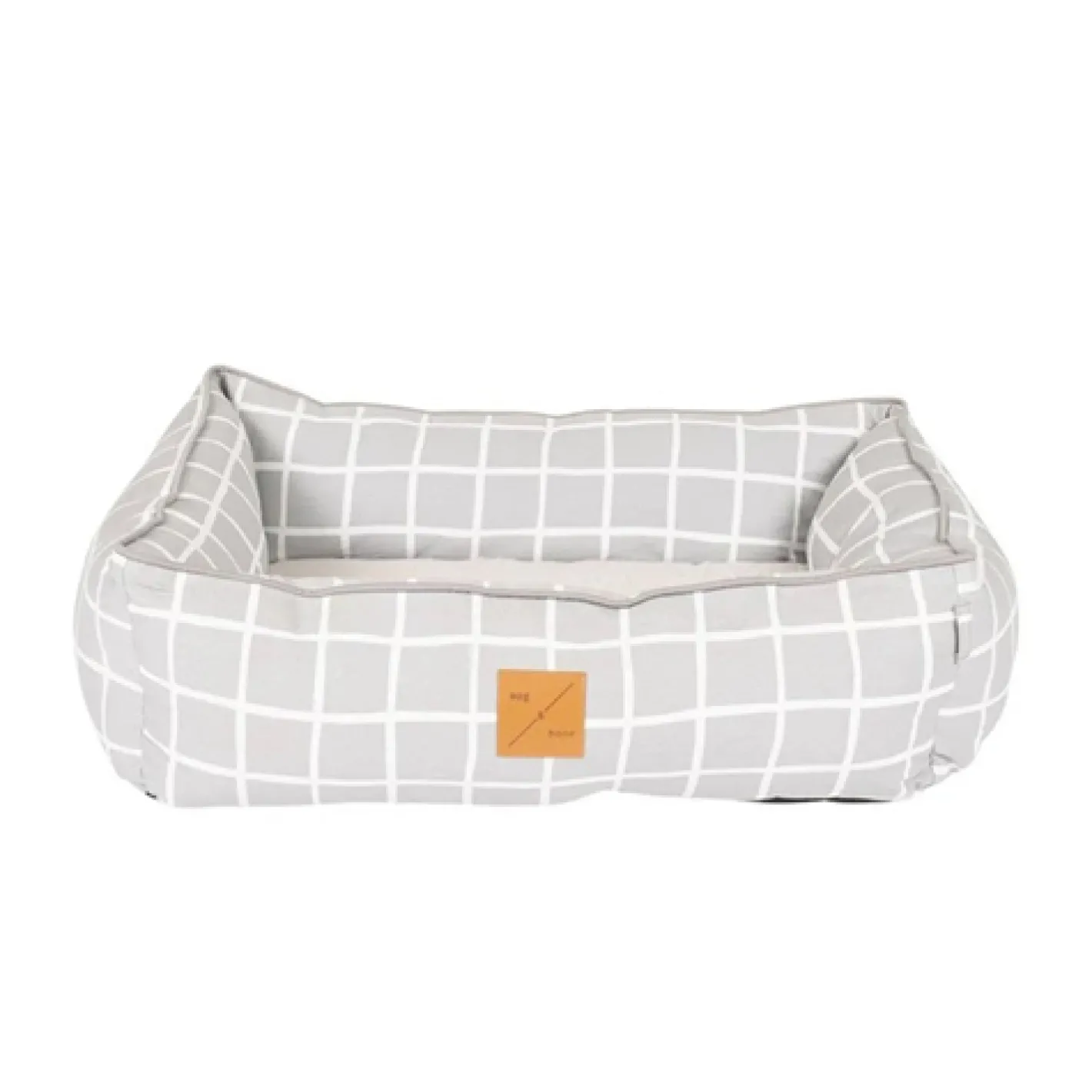 Mog and Bone Mog & Bone Bolster Dog Bed - Grey Check New