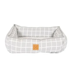 Mog and Bone Mog & Bone Bolster Dog Bed - Grey Check New