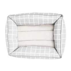 Mog and Bone Mog & Bone Bolster Dog Bed - Grey Check New