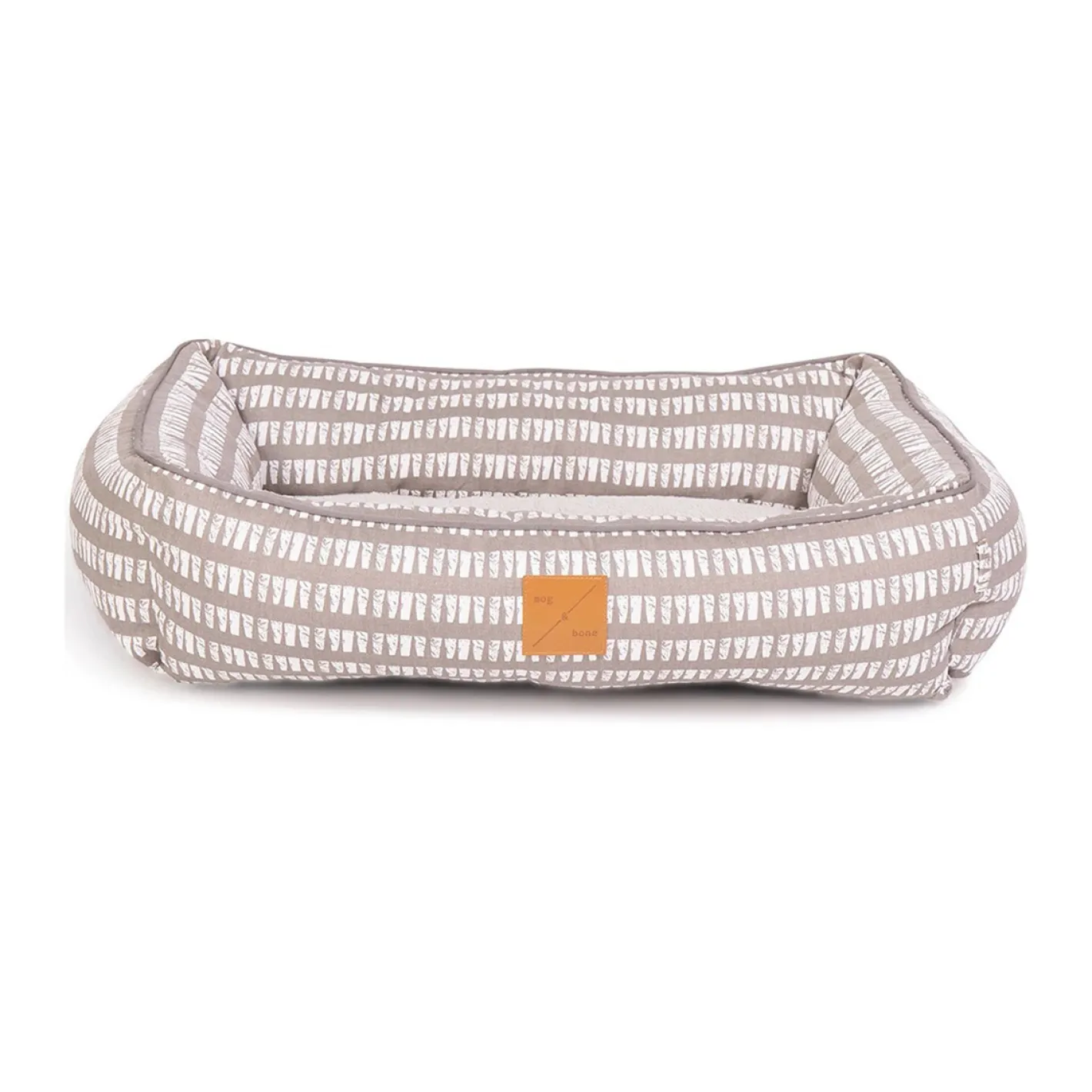 Mog and Bone Mog & Bone Bolster Dog Bed - Latte Mosaic New