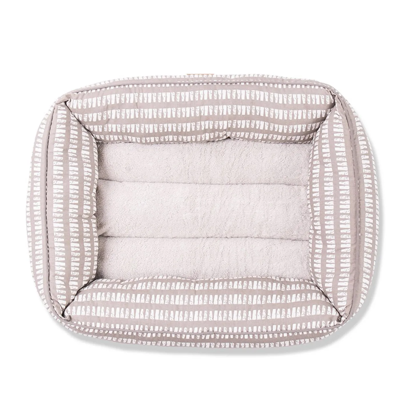 Mog and Bone Mog & Bone Bolster Dog Bed - Latte Mosaic New