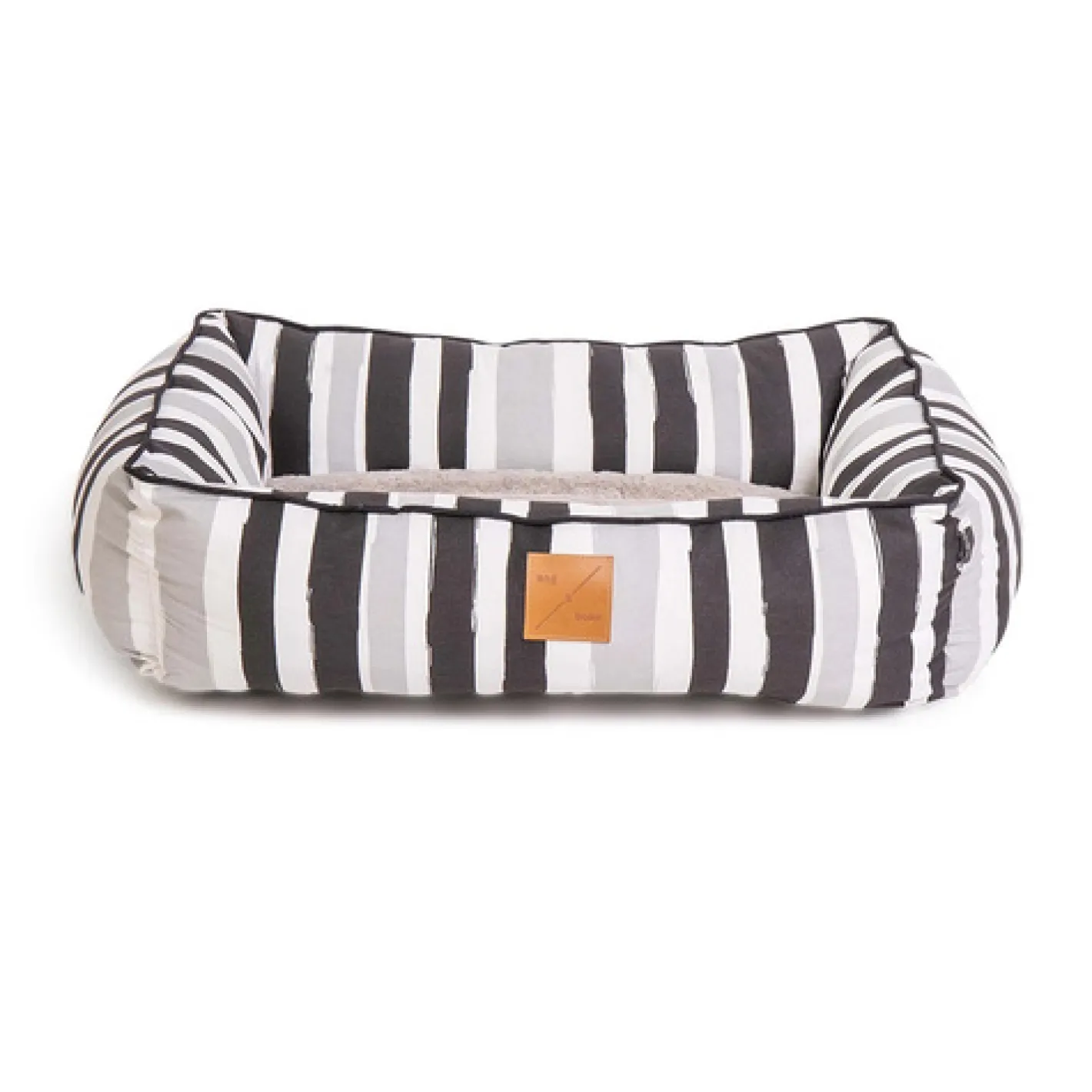 Mog and Bone Mog & Bone Bolster Dog Bed - Pebble Black Brush Stroke Sale