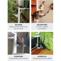 Monkee Tree - The Scalable Cat Climbing Ladder 12 Trunk Starter Pack in BLACK Outlet
