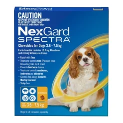 Nexgard Spectra Flea, Tick, Heart & All-Wormer Chew for Dogs 3.6-7.5kg Best