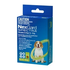 Nexgard Spectra Flea, Tick, Heart & All-Wormer Chew for Dogs 7.5-15kg New