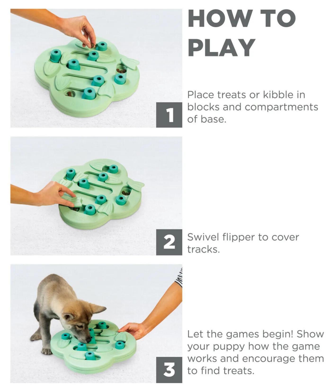 Nina Ottosson Hide & Slide Interactive Puzzle Dog Toy for Puppies - Level 2 Clearance