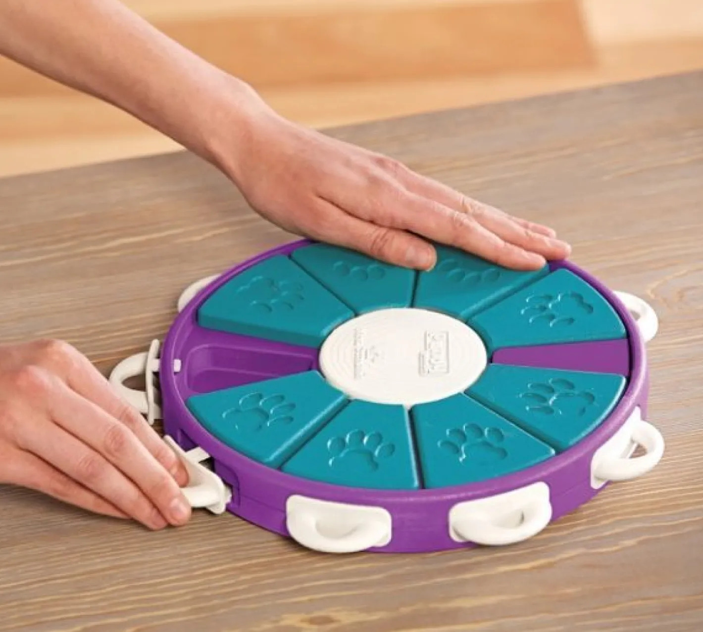 Nina Ottosson Interactive Treat Hiding Dog Toy Game - The Twister in Purple Best