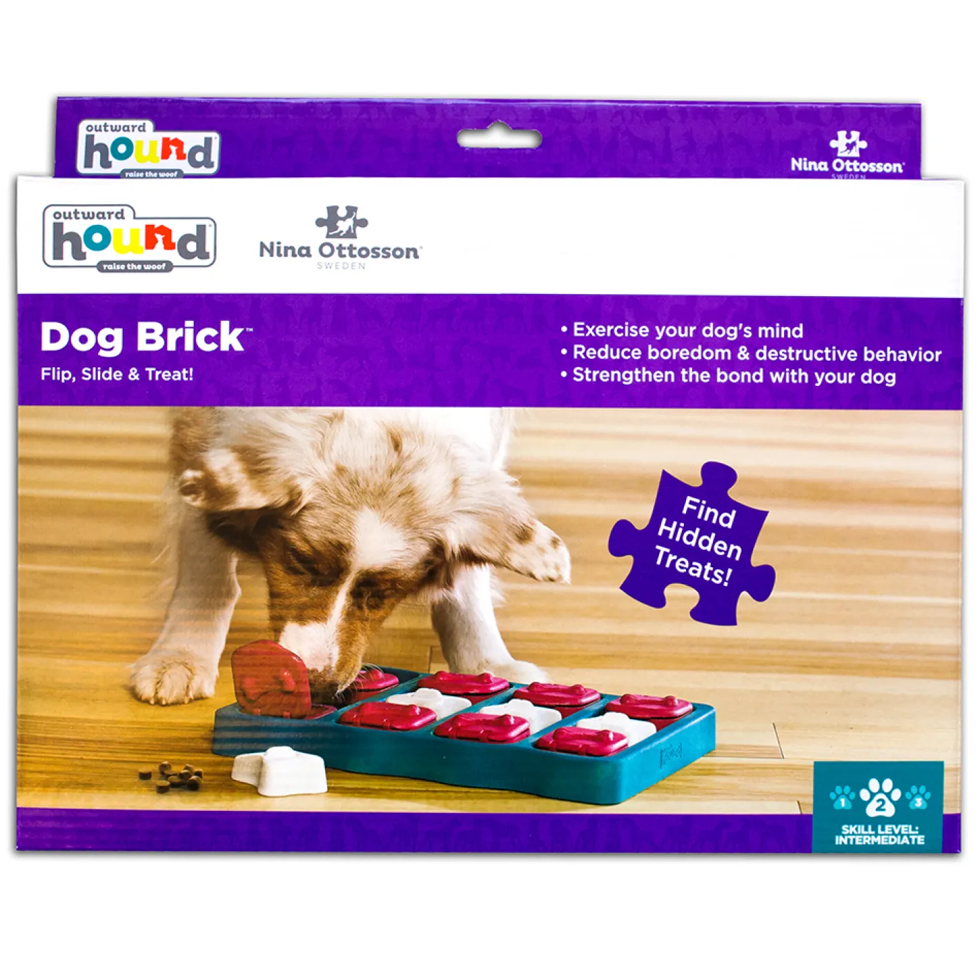 Nina Ottosson NEW Dog Brick Interactive Treat Dispenser Dog Toy Online