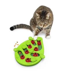 Nina Ottosson Puzzle & Play Buggin Out Treat Dispensing Cat Toy - Green Outlet