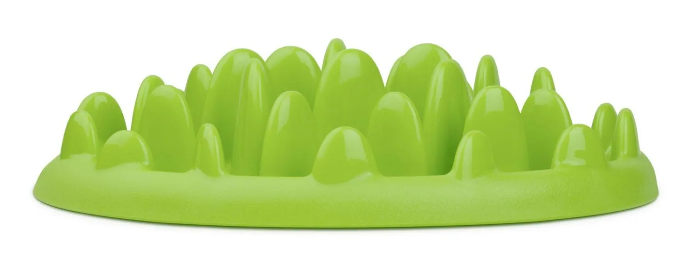 Northmate Green Mini Interactive Slow Food Dog Bowl New