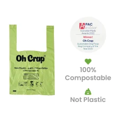 Oh Crap Compostable Dog Poop Bags with Handles - Roll of 200 Bags Hot