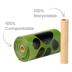 Oh Crap Compostible Corn Starch Dog Poop Bags - 240 Bags (16 rolls x 15 Bags per roll) Best