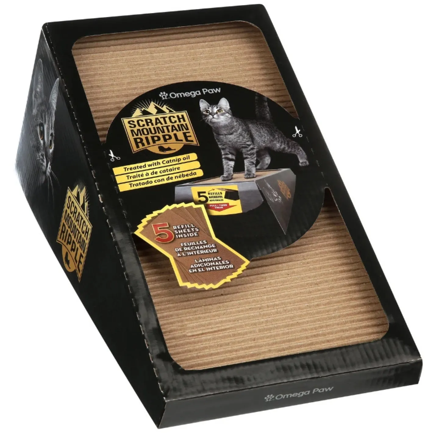 Omega Paw Scratch Mountain Ripple Board Cardboard Cat Scratcher Sale