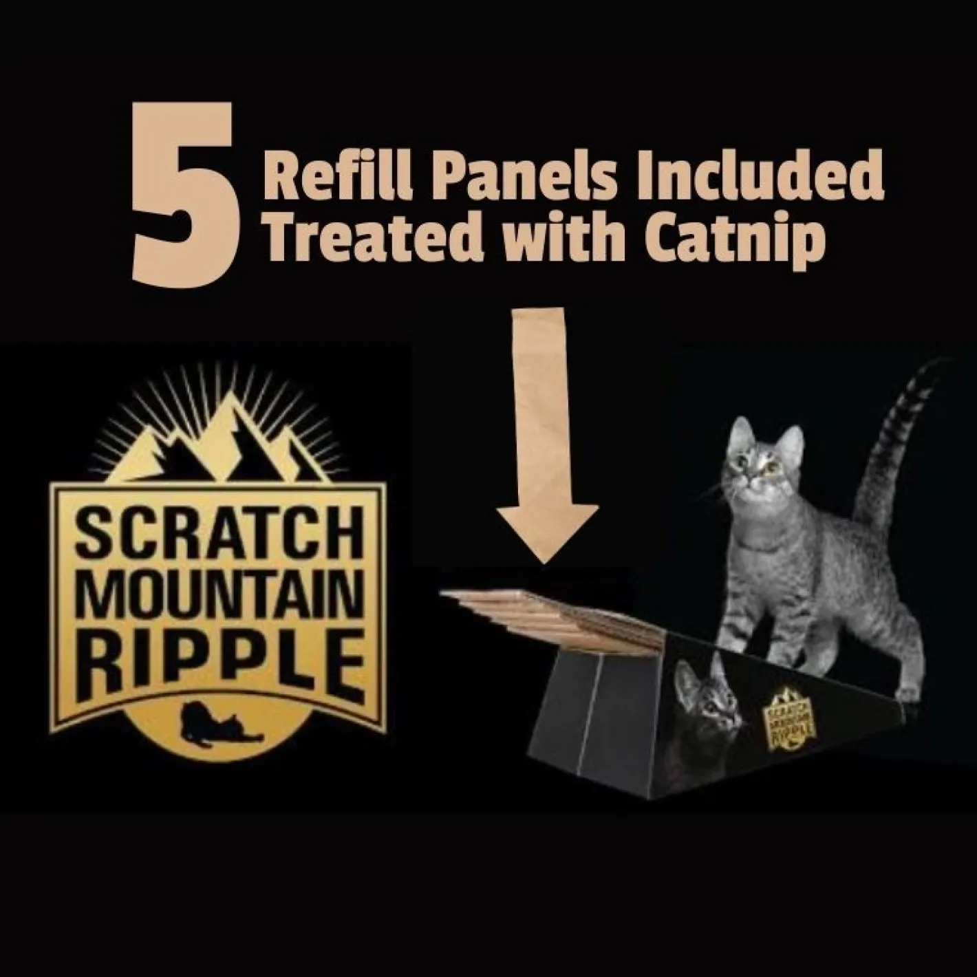 Omega Paw Scratch Mountain Ripple Board Cardboard Cat Scratcher Sale
