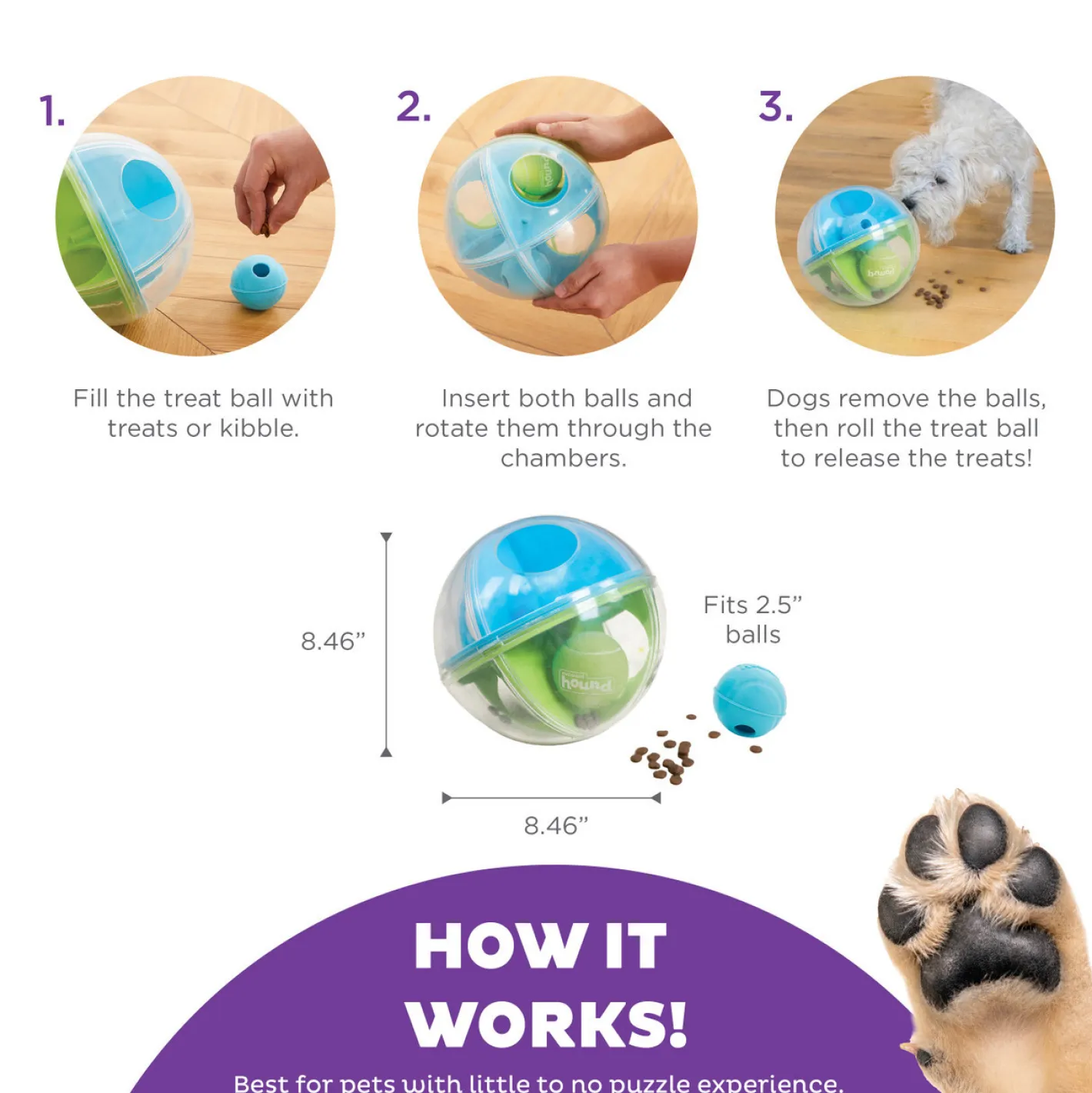 Outward Hound A-Maze Ball Dog Puzzle Treat Ball Dog Enrichment Toy Clearance