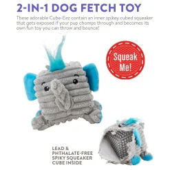 Outward Hound Cube-Eez 2-in-1 Squeaker Dog Toy - Elephant Online