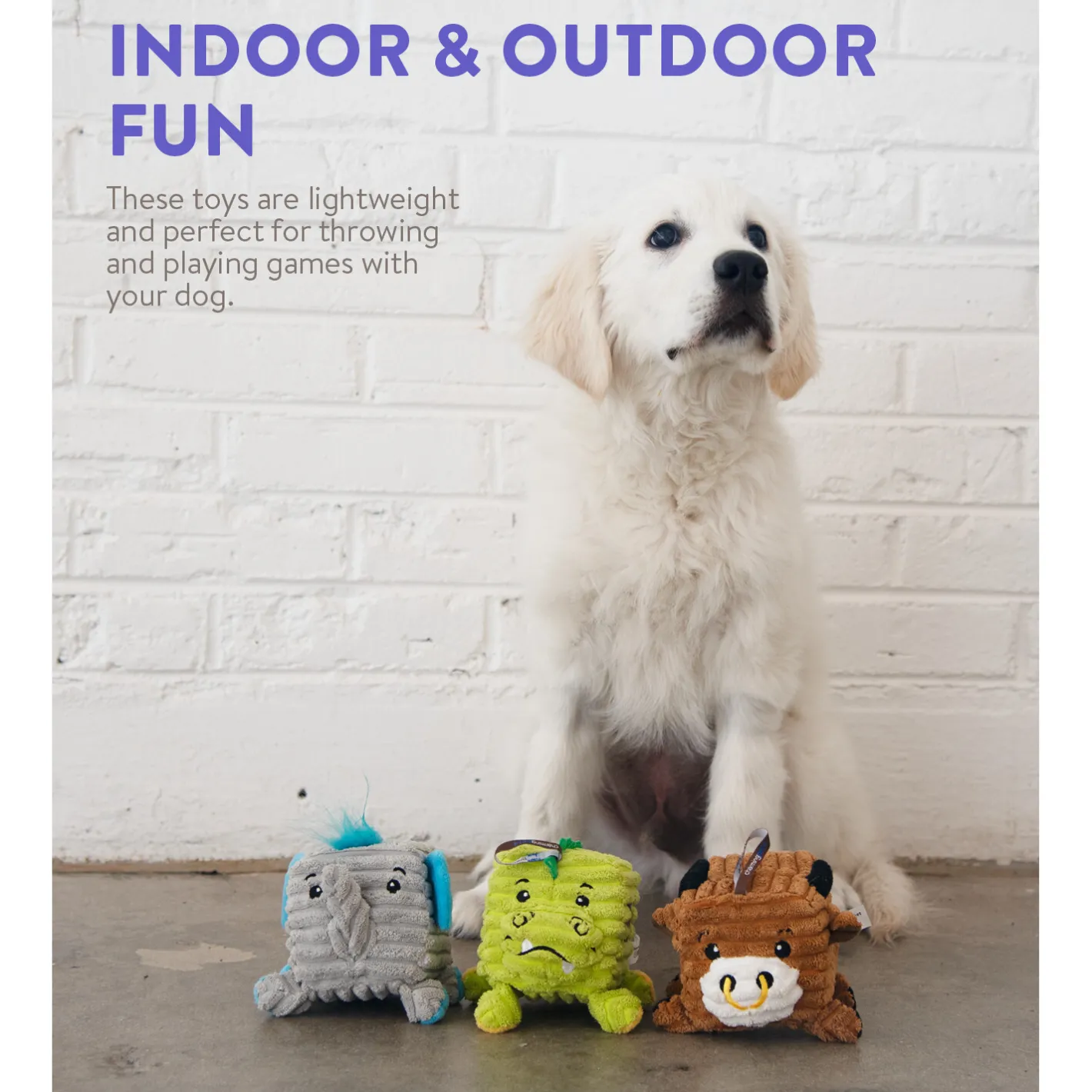 Outward Hound Cube-Eez 2-in-1 Squeaker Dog Toy - Elephant Online