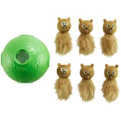 Outward Hound Dog Snuffle N' Treat Ball Puzzle with 6 Plush Chipmunks Online