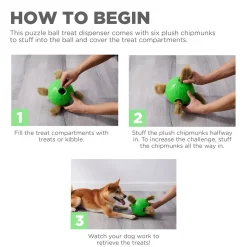 Outward Hound Dog Snuffle N' Treat Ball Puzzle with 6 Plush Chipmunks Online