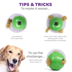 Outward Hound Dog Snuffle N' Treat Ball Puzzle with 6 Plush Chipmunks Online