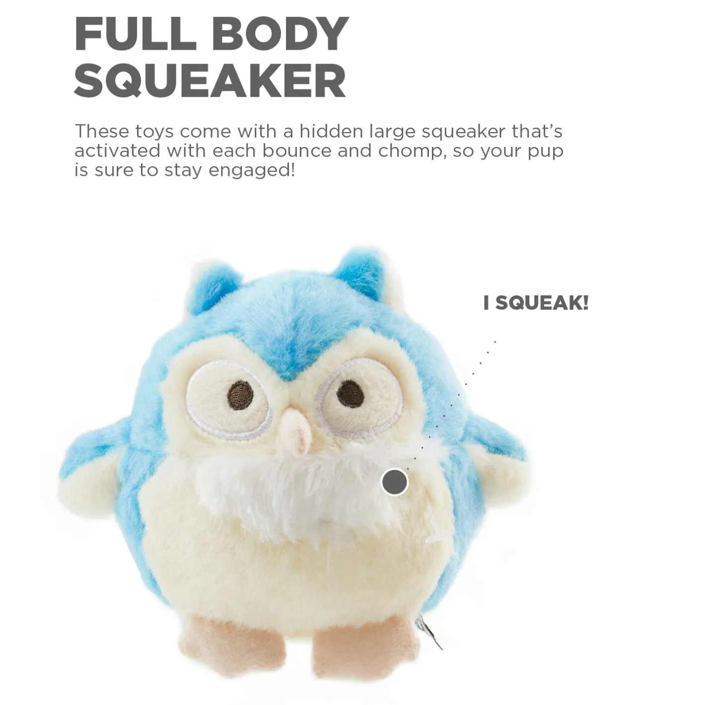 Outward Hound Durable Plush Dog Toy - Howling Hoots Online