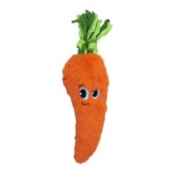 Outward Hound Fetchtables Carrot Plush Squeaker Crinkle Dog Toy Best