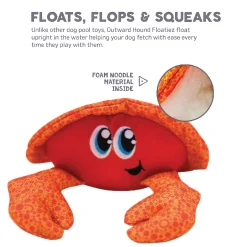 Outward Hound Floatiez Crab Floating Squeaker Dog Toy Sale