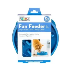 Outward Hound Fun Feeder Slow Food Bowl for for Dogs Blue Notch Sale
