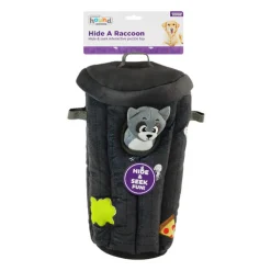 Outward Hound Hide A Raccoon Plush Dog Puzzle with 3 Squeaker Toys Best