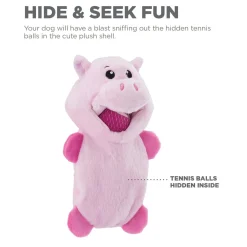 Outward Hound Hide-a-Ball Hogz Dog Toy - Piggy with 3 Tennis Balls Best